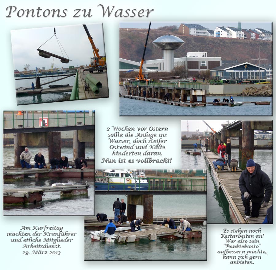Pontons der Segler zu Wasser 2013