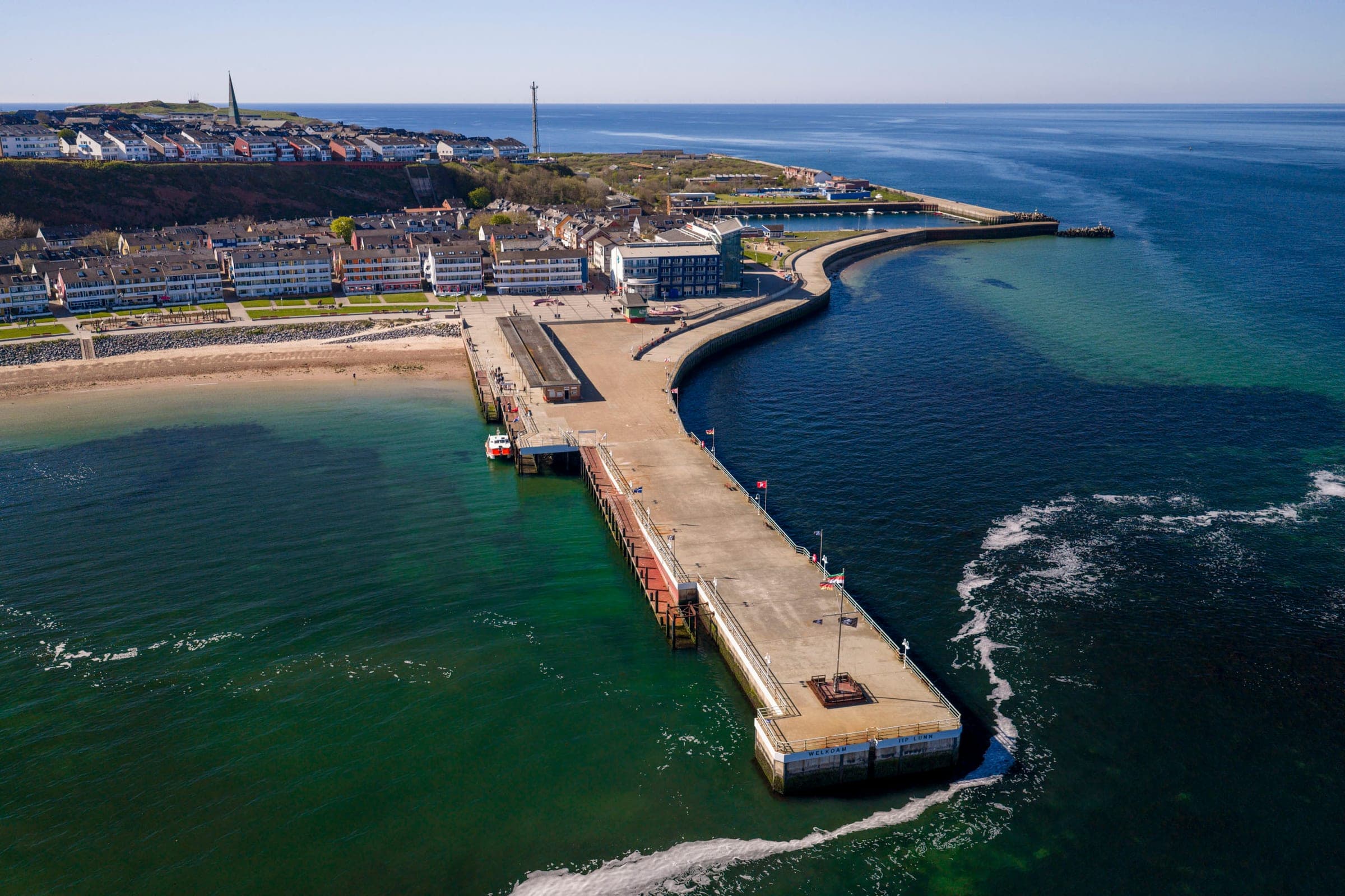 Landungsbrücke Helgoland von oben