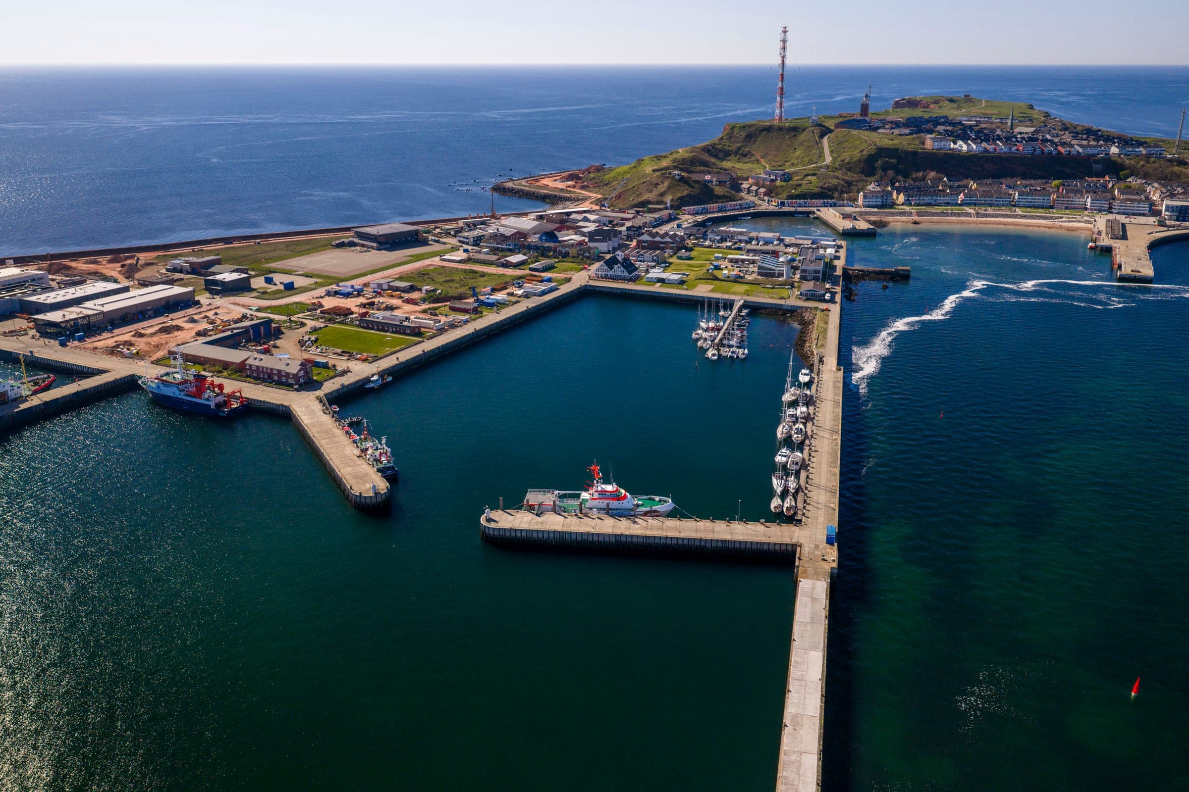 Südhafen Helgoland aus der Luft